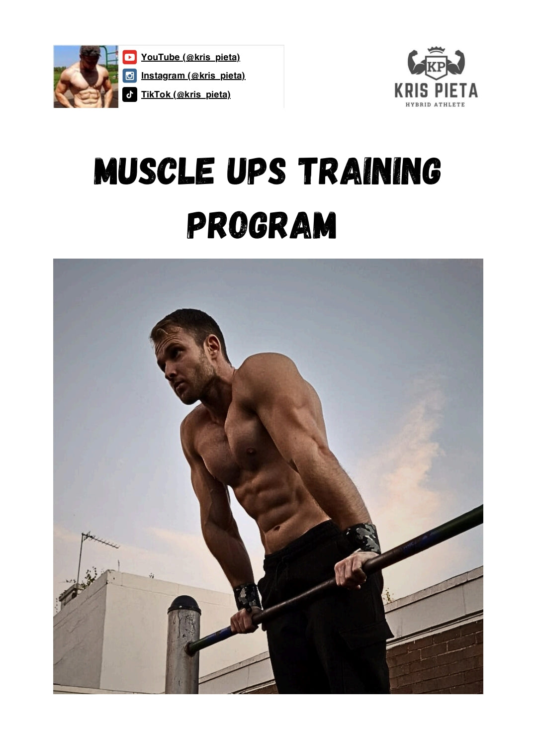 Muscle up training program