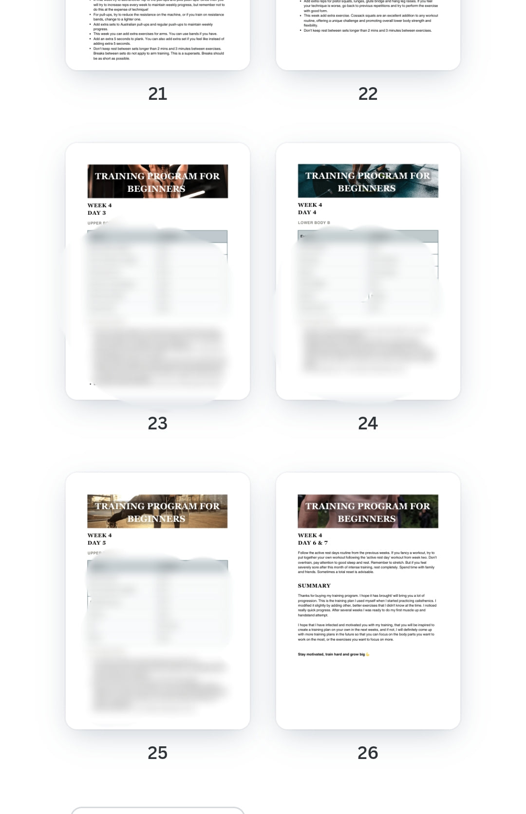 Calisthenics bodyweight program for beginners - 4 weeks program PL/ENG