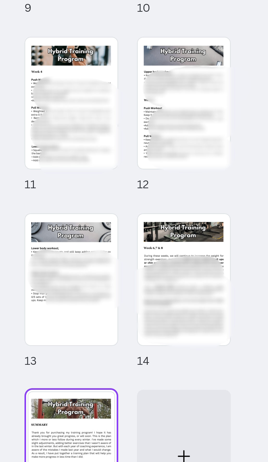 Hybrid Training Program - 4 days a week